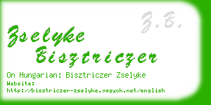 zselyke bisztriczer business card